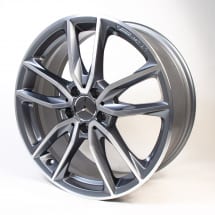 AMG summer wheels 19 inch A-Class 177 Mercedes-Benz 5-double-spkes black | A17740117007X21-Continental