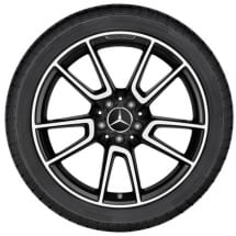 AMG summer wheels 19 inch Mercedes-Benz C-Class 205 5-double-spoke | A2054014900/65007X23-Continental