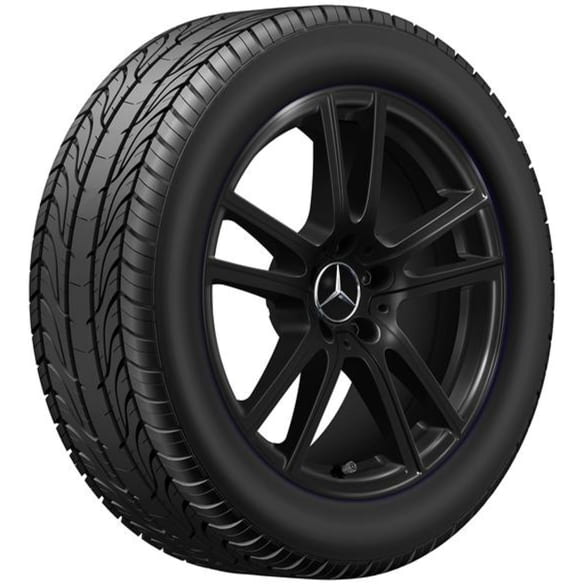 Summer wheels 18 inch GLC X254 black complete wheel set Genuine Mercedes-Benz 