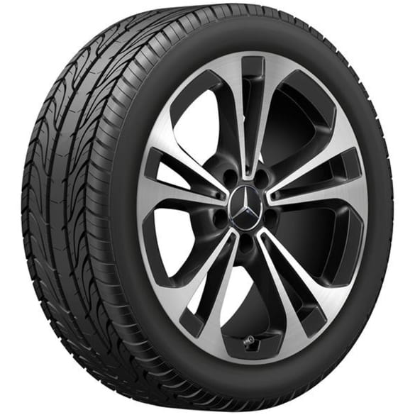 Summer wheels 18 inch C-Class Estate S206 black complete wheel set Genuine Mercedes-Benz 