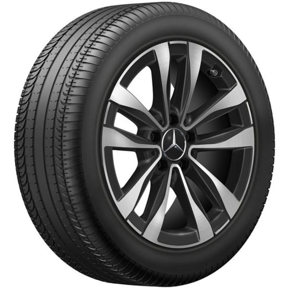 Summer wheels 17 inch C-Class S206 black complete wheel set Genuine Mercedes-Benz 