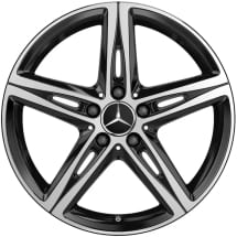 18 inch summer wheels black 5-spokes genuine Mercedes-Benz Hankook | Q44024311003A-Set