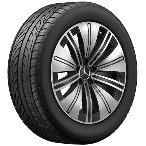 19 inch summer wheels EQS sedan V297 black 5-spokes genuine Mercedes-Benz Continental