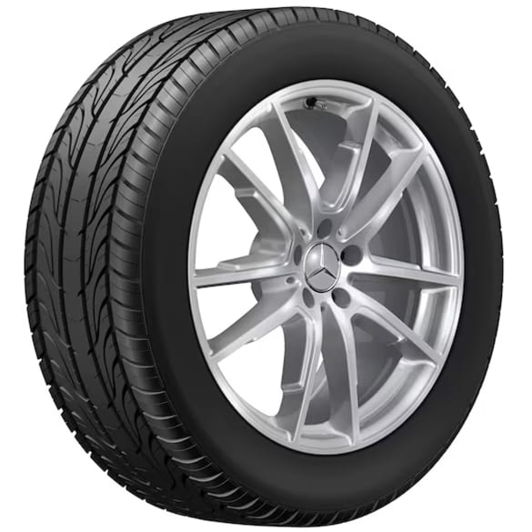 20 inch summer wheels EQS SUV X296 silver 5-double-spokes genuine Mercedes-Benz Goodyear