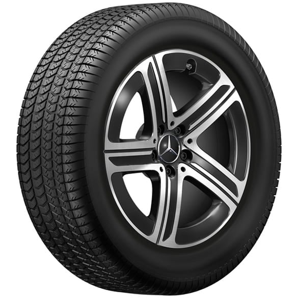 18-inch winter complete wheels GLC X254 black 5-spoke Genuine Mercedes-Benz