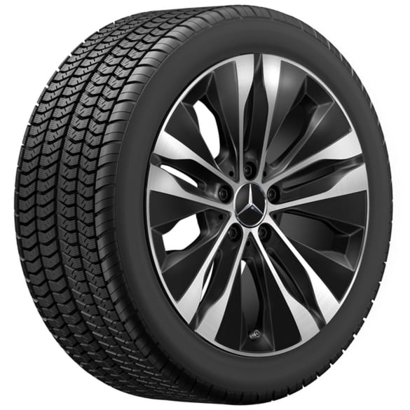 Winter wheels 18 inch C-Class estate S206 Hybrid black complete wheel set Genuine Mercedes-Benz