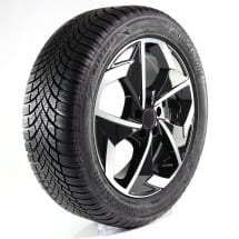 Winter wheels 18 inch black silber Smart ONE #1 HX11 complete wheel set Bridgestone | Fondmetal-18-Zoll-bicolor-B