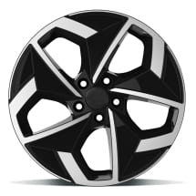 Winter wheels 19 inch black silver Smart ONE #1 HX11 complete wheel set Bridgestone | Fondmetal-19-Zoll-bicolor-B