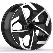 Winter wheels 18 inch black silber Smart ONE #1 HX11 complete wheel set Bridgestone | Fondmetal-18-Zoll-bicolor-B