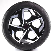 Winter wheels 18 inch black silber Smart ONE #1 HX11 complete wheel set Bridgestone | Fondmetal-18-Zoll-bicolor-B