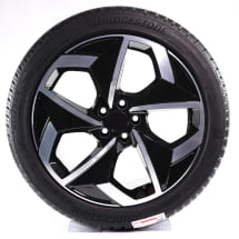 Winter wheels 19 inch black silver Smart ONE #1 HX11 complete wheel set Bridgestone | Fondmetal-19-Zoll-bicolor-B