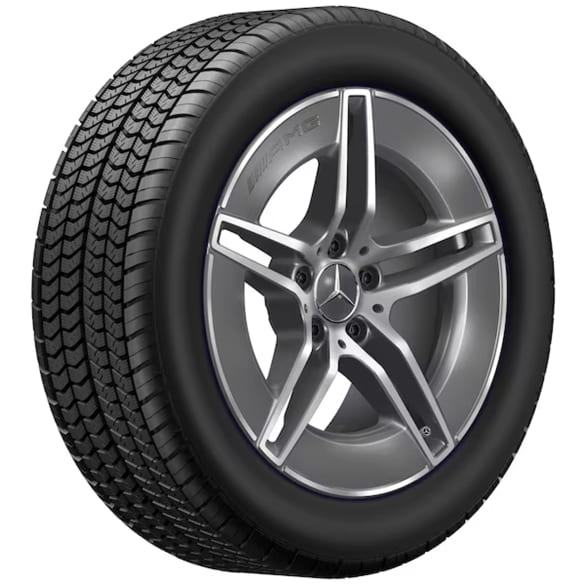 18 inch AMG winter wheels E-Class W214 S214 grey 5-double-spokes genuine Mercedes-AMG Continental