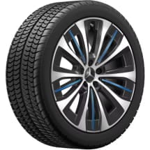 20 inch winter wheels EQE V295 black blue genuine Mercedes-Benz Pirelli | Q440141714960/970