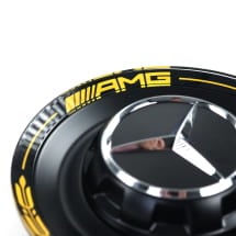 AMG hub cap centre lock design Edition 1 black yellow Original Mercedes-AMG | A0004005700 9Z36-B