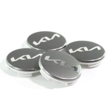 Hub cap set bicolor gunmetal 50mm new logo genuine KIA | 66400ADE91BCA-Set