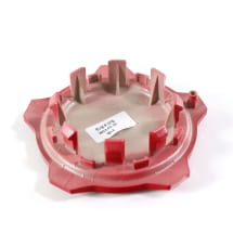 Hub cap set glossy black with red rim for GT wheels genuine KIA | 52960Q5RR0-Set