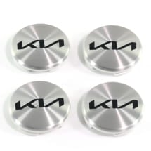 Hub cap set silver 50mm new logo genuine KIA | 66400ADE91SIA-Set