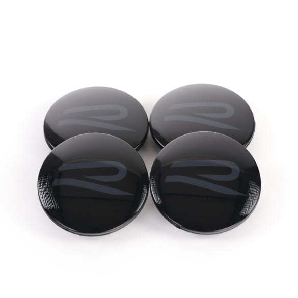 VW R hub cap set black grey Genuine Volkswagen