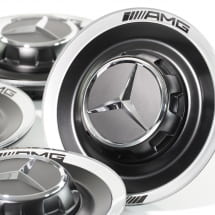 AMG wheel hub cover forged rims black matt | A0004005700 9283-B