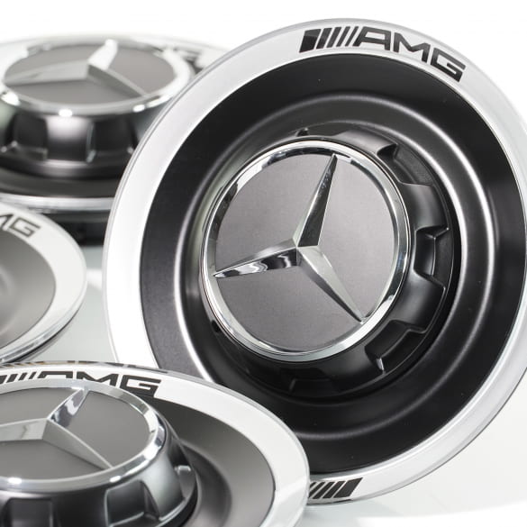 AMG Wheel hub cover forged rims hub cap schwarz matt Genuine Mercedes-Benz