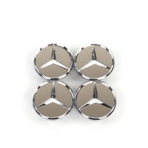 Wheel hub inserts set tech gold genuine Mercedes-Benz 66,8 mm | A0004003800 1190-B