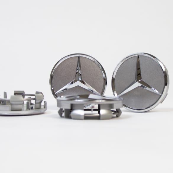 Wheel hub caps in titanium silver | Original Mercedes-Benz parts. | A4154002800-Satz Wheel hub caps in titanium silver | Original Mercedes-Benz parts. | A4154002800-Satz