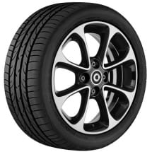 15-inch rim set genuine smart 453 8-spoke-design | A4534010000/0200