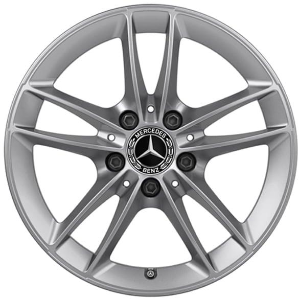 16 inch rim set A-Class 177 5-double-spoke wheel vanadium silver genuine Mercedes-Benz