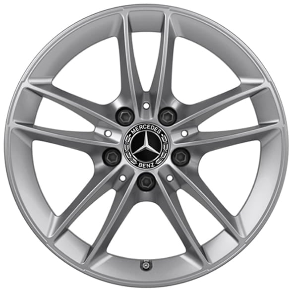 16 inch rim set CLA-Class C118 X118 5-double-spoke wheel vanadium silver genuine Mercedes-Benz
