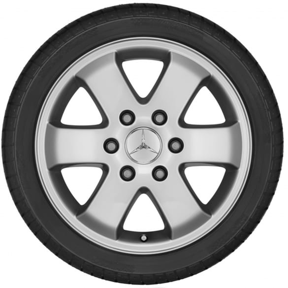 16 inch wheel set 6-spoke design silver Sprinter W906 Genuine Mercedes-Benz