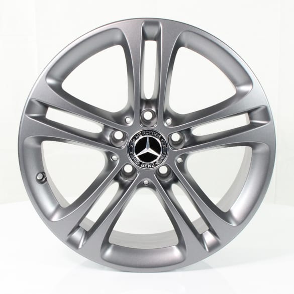 17 inch rim set CLA C118/X118 5-twin-spoke-wheel grey genuine Mercedes-Benz