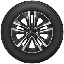 17 inch wheels GLA H247 5-spoke Aero black gloss turned | A1774012900 7X23-H247