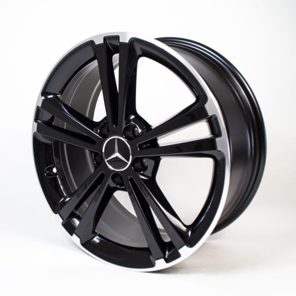 18 inch rim set CLA C118/X118 5-twin-spoke-wheel black genuine Mercedes-Benz