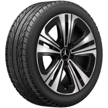 18-inch wheel set CLA C174 5-twin-spokes Aero black | A1744013000/3100 7X23