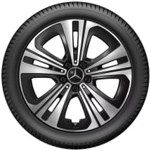18-inch wheel set CLA C174 5-twin-spokes Aero black | A1744013000/3100 7X23