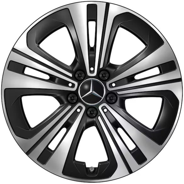 18-inch wheel set CLA C174 5-twin-spokes Aero black Genuine Mercedes-Benz