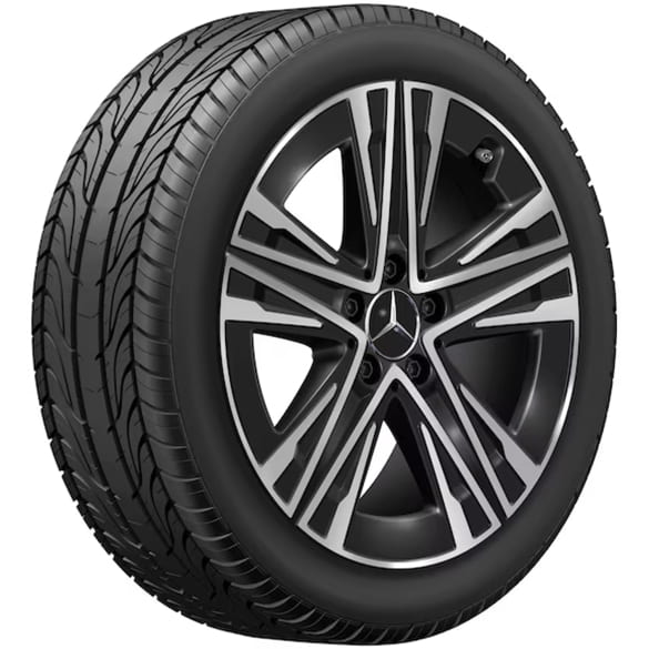 18-inch wheel set CLA C174 5-W-spokes Aero black | A1744010200/2300 7X23