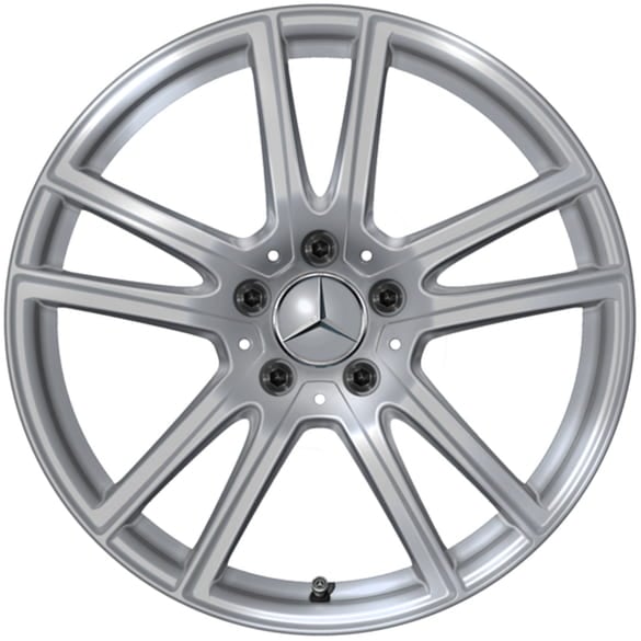 18 inch wheels GLC Coupe C254 vanadium silver 5 double spokes Genuine Mercedes-Benz