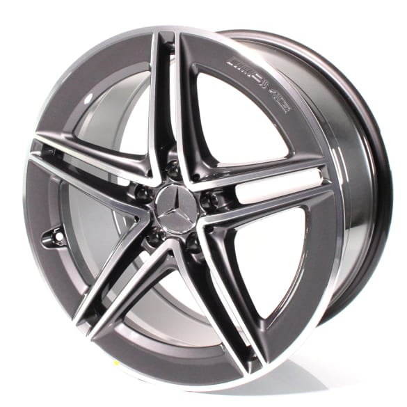 19 inch AMG wheels CLA 45 118 5 double spokes tantalum grey Genuine Mercedes-Benz
