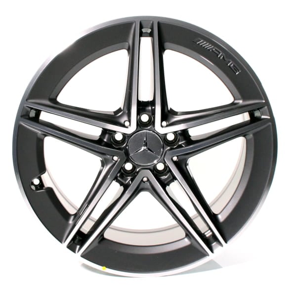 19 inch AMG wheel set CLA 45 118 5 double spokes tantal grey A17740123007Y51118