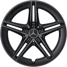 19 inch AMG wheels CLA 45 118 5 double spokes black matt | A17740123007X35-118