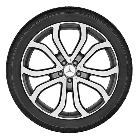 19 inch rim set 5-twin-spoke design GLE W166 original Mercedes-Benz himalaya grey | A16640111007X21-Satz