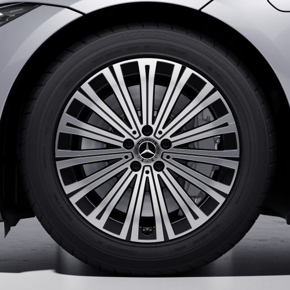 19 inch rim set EQS V297 15-spoke-design high-sheen black genuine Mercedes-Benz