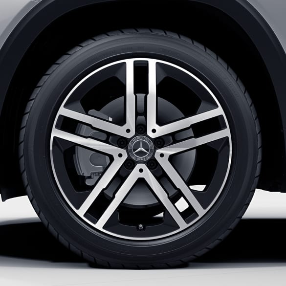 19 inch rim set GLA H247 5-double-spoke black high-sheen Mercedes-Benz