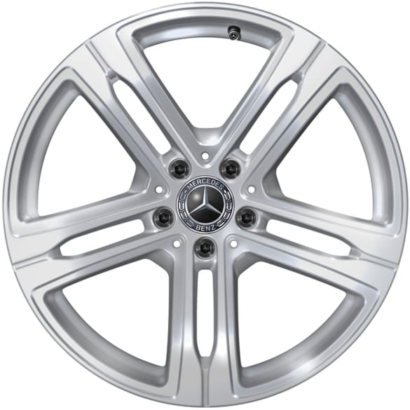 19 inch wheels EQE SUV X294 5-spoke vanadium silver Genuine Mercedes-Benz