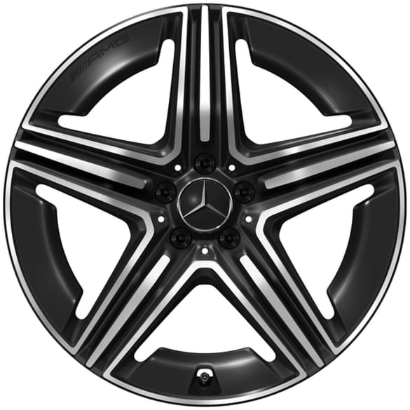 20 inch AMG wheels GLC X254 black high-sheen 5 double spokes Genuine Mercedes-AMG