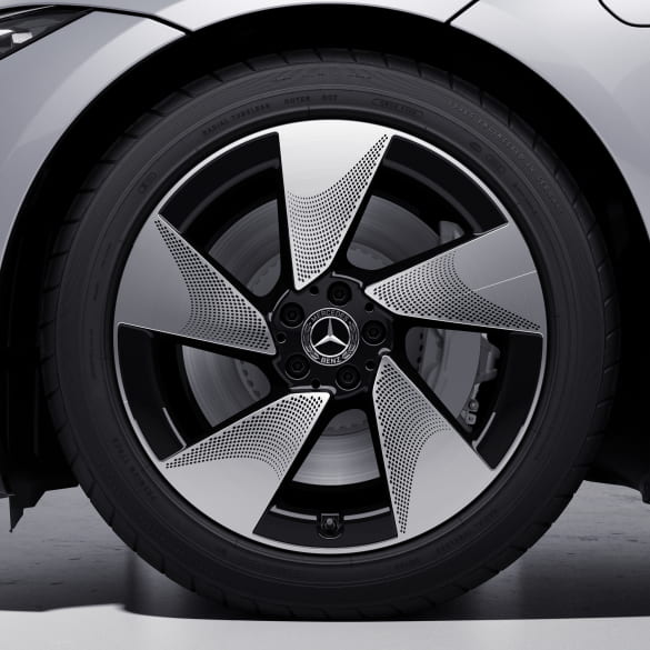 20 inch rim set EQS V297 5-spoke-design black high-sheen genuine Mercedes-Benz