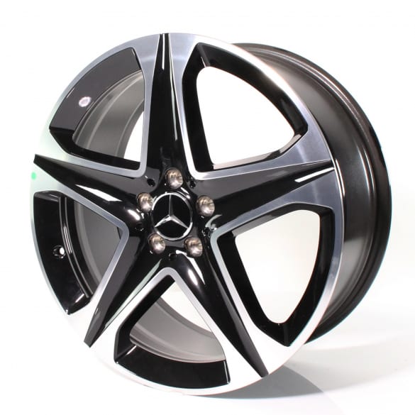 20 inch rim set GLE V167 5-spoke-wheel black shiny genuine Mercedes-Benz