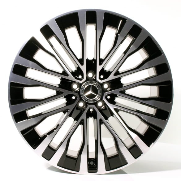 20 inch rim set S-Class W223/V223 10-double-spokes black high-sheen genuine Mercedes-Benz 