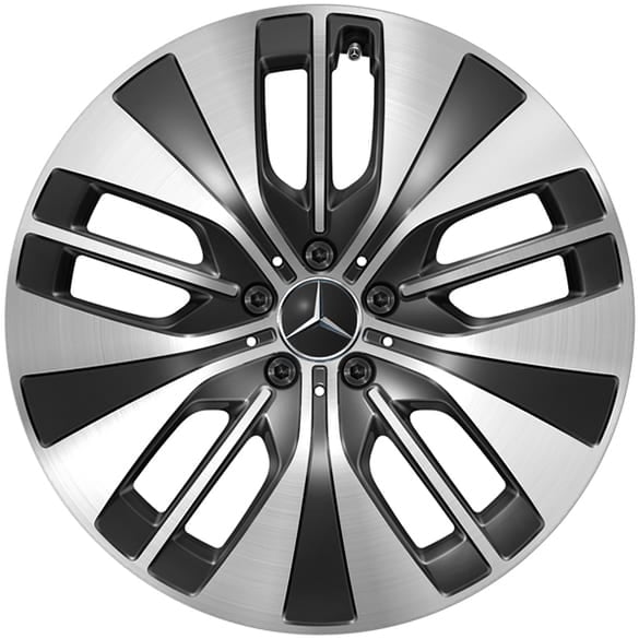20-inch wheel set EQE V295 Black Multi-spokes Genuine Mercedes-Benz